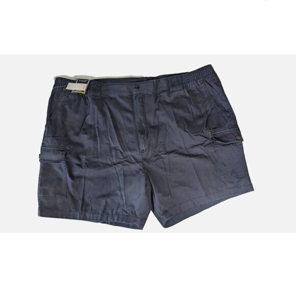 NEW Size 46 Big Mens Roundtree & Yorke Cargo Shorts Cotton (7" Inseam) Navy - Picture 1 of 7